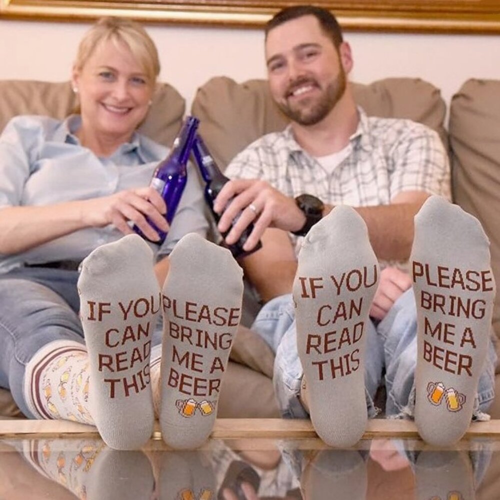 SAUCEY SOCKS “Please Bring Me a Beer” Knee‑Highs – Size L – NWT - Picture 10 of 14